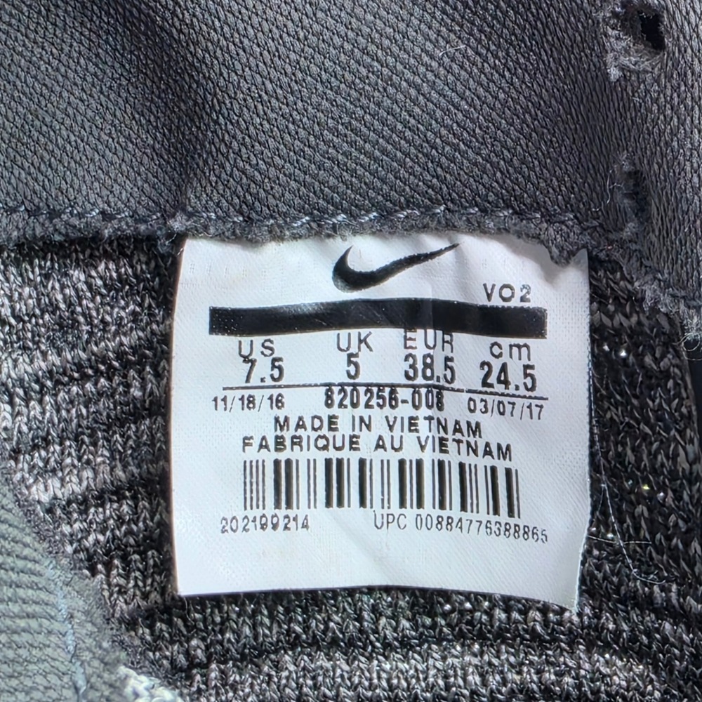 Nike Air Force 1 Ultra Flyknit Low Grey 820256-008 Womens 7.5 - Picture 6 of 10